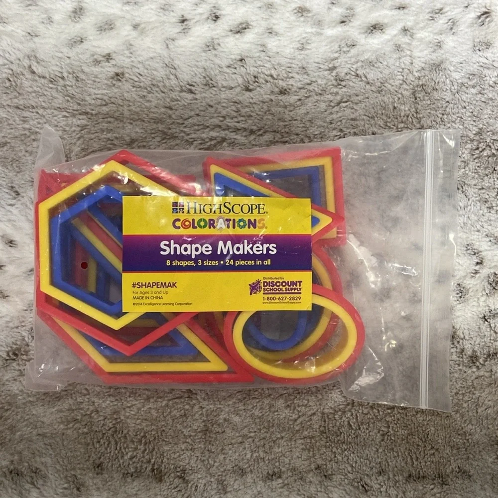 NWT! Geometric shapes sizes set boys girls OS educational STEM preschool play